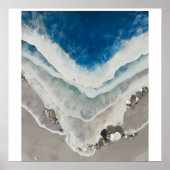 Impression d'art cristal de vagues océaniques (Devant)