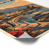 Impression d'art d'affiche de voyage à Marmaris Tu (Coin)