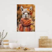 Impression d'art d'alpaca d'automne, bois automnal (Cuisine)