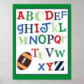 Impression d'art d'alphabet ABC Thème de sport de  (Devant)