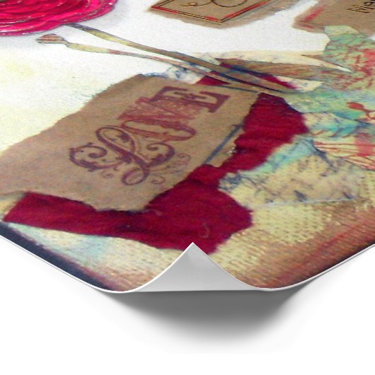 Impression d'art d'amour en techniques mixtes (Coin)