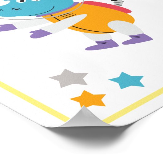 Impression d'art d'animaux de l'espace Hippopotame (Coin)