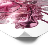 Impression d'art d'art abstrait argent dynamique v (Coin)