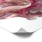 Impression d'art d'art abstrait rose vibrant (Coin)