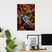 Impression d'art d'astronaute dans les fleurs goth (Bureau à domicile)