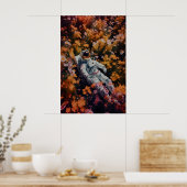 Impression d'art d'astronaute dans les fleurs goth (Cuisine)