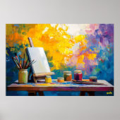 Impression d'art d'atelier d'artiste fauve - Créat (Devant)
