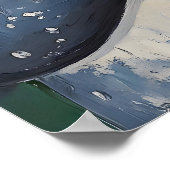 Impression d'art de baleine fantaisiste lisant 'Se (Coin)
