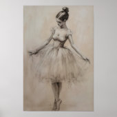 Impression d'art de ballerine, impression murale v (Devant)