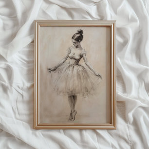 Impression d'art de ballerine, impression murale v
