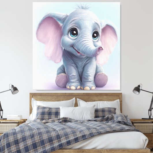 Impression d'art de bébé éléphant fantaisiste insp (Insitu(Chambre))