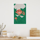 Impression d'art de boîte d'allumettes de chef sou (Cuisine)