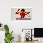 Impression d'art de boîte d'allumettes de femme so (Bureau à domicile)