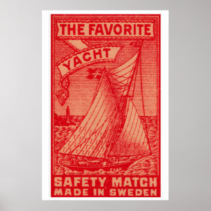 Impression d'art de boîte d'allumettes de yacht à
