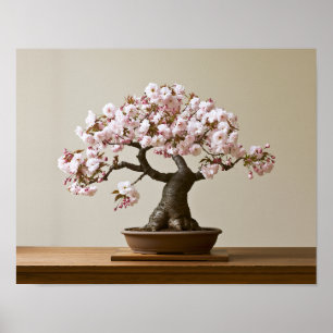Impression d'art de Bonsaï de Fleurs de Cerisier
