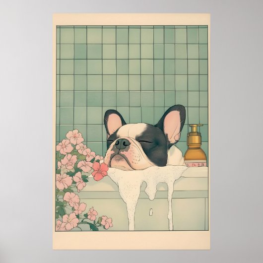 Impression d'art de Boston Terrier dans le style U (Devant)