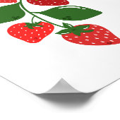 Impression d'art de branche de fraisier dessinée à (Coin)