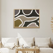 Impression d'art de bureau chic aux formes organiq
