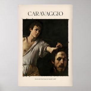 Impression d'art de Caravage - David avec la tête 