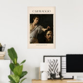Impression d'art de Caravage - David avec la tête (Bureau à domicile)
