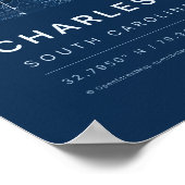 Impression d'art de carte de ville de Charleston S (Coin)