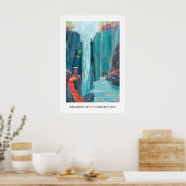 Impression d'art de cascade japonaise Paysage de j (Cuisine)