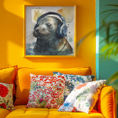 Impression d'art de casque de Factory de musique d