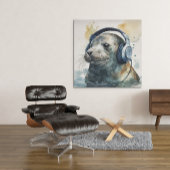 Impression d'art de casque de Factory de musique d