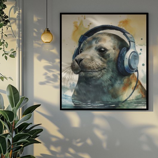 Impression d'art de casque d'usine de musique de p