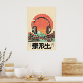 Impression d'art de casque japonais rétro - Montur (Cuisine)