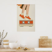 Impression d'art de cassette des années 80 Mur Nos (Cuisine)