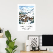 Impression d'art de chalet d'hiver Village alpin e (Bureau à domicile)