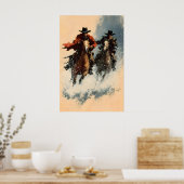 Impression d'art de charge de neige de cow-boy, Ac (Cuisine)