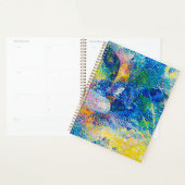 Impression d'art de chat abstrait vibrant (Devant avec enveloppe)