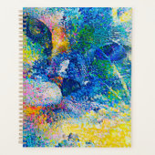 Impression d'art de chat abstrait vibrant (Devant)