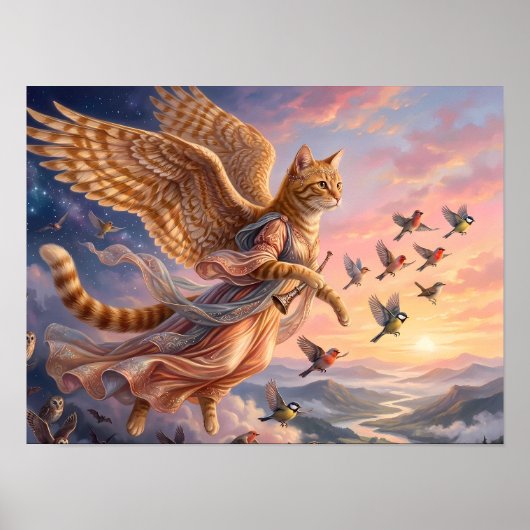 Impression d'art de chat ange (Devant)