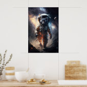 Impression d'art de chat astronaute drôle d'animal (Cuisine)
