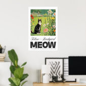 Impression d'art de chat dans un jardin Félin et f (Bureau à domicile)