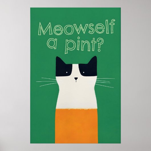 Impression d'art de chat irlandais drôle Meowself (Devant)