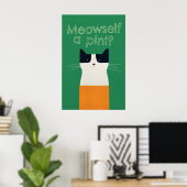 Impression d'art de chat irlandais drôle Meowself (Bureau à domicile)