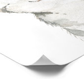 Impression d'art de chaton aux fleurs aquarelles (Coin)