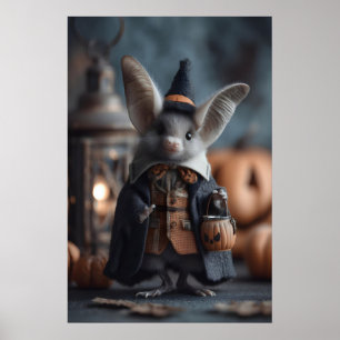 Impression d'art de chauve-souris Halloween fantai