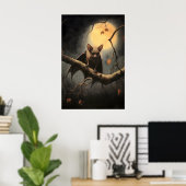 Impression d'art de chauve-souris lunaire, Dark Co (Bureau à domicile)