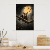 Impression d'art de chauve-souris lunaire, Dark Co (Cuisine)