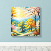 Impression d'art de chemin forestier enchanteur (Insitu (Plancher de Bois))