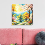 Impression d'art de chemin forestier enchanteur (Insitu(Salon))