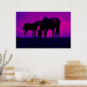 Impression d'art de cheval et de pouliche (Cuisine)