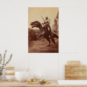 Impression d'art de Chevalier Dinosaure Gothique J (Cuisine)