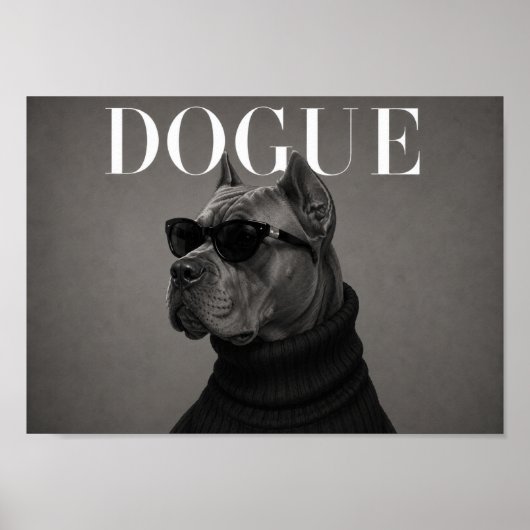 Impression d'art de chien de mode chic Cane Corso (Devant)