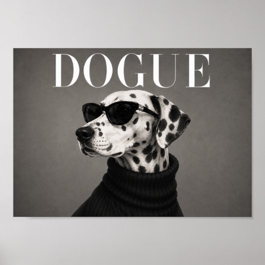 Impression d'art de chien de mode Dalmatien chic (Devant)